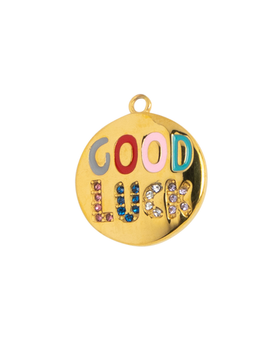 Gold Charm Good Luck Medallion