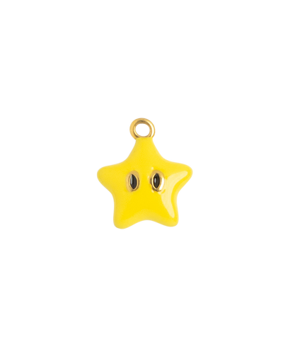 Gold Charm Smiley Star