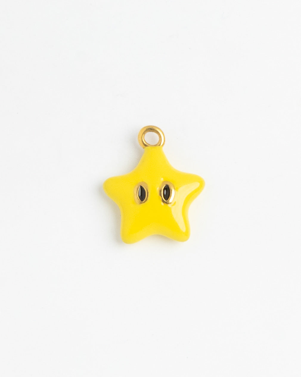 Gold Charm Smiley Star