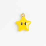Gold Charm Smiley Star