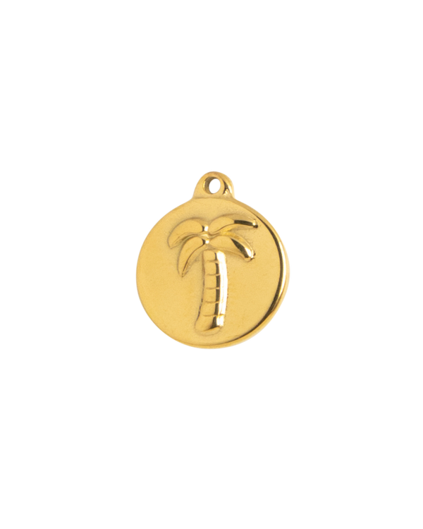 Gold Charm Palm Tree Coin