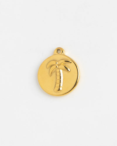 Gold Charm Palm Tree Coin