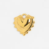 Gold Charm Ornate Heart II