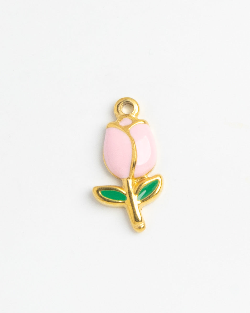 Gold Charm Pink Tulip