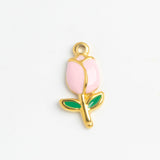Gold Charm Pink Tulip