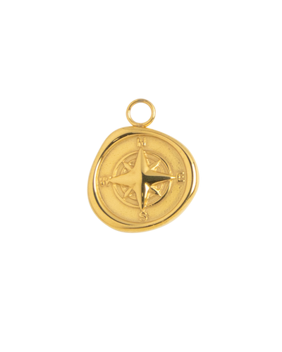 Gold Charm Compass Coin