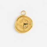Gold Charm Compass Coin