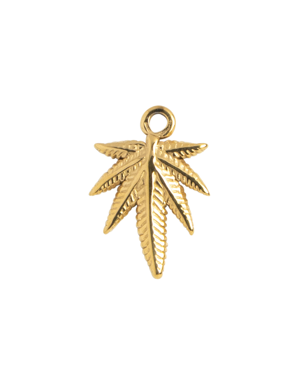 Gold Charm Cannabis Leaf