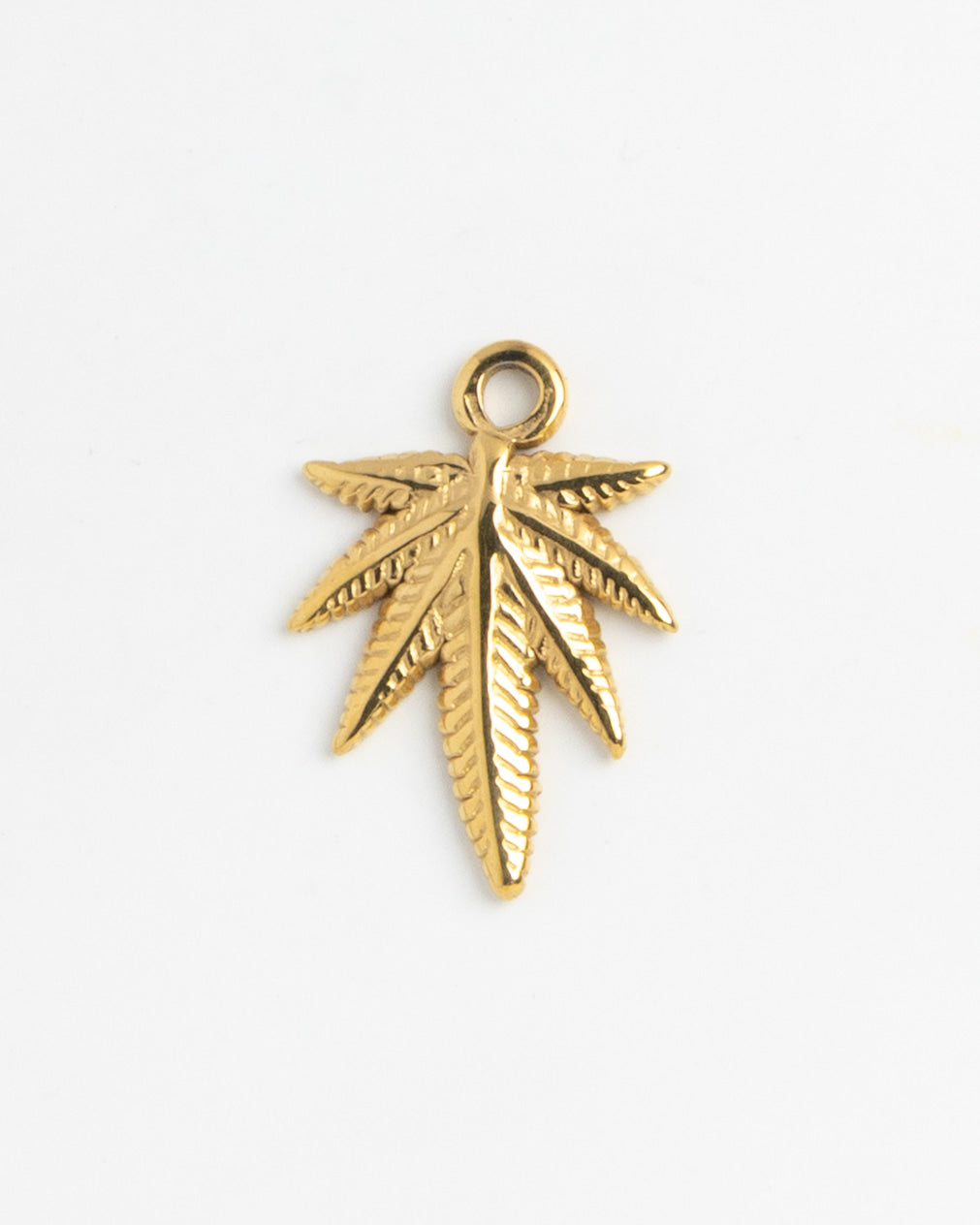 Gold Charm Cannabis Leaf