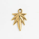 Gold Charm Cannabis Leaf