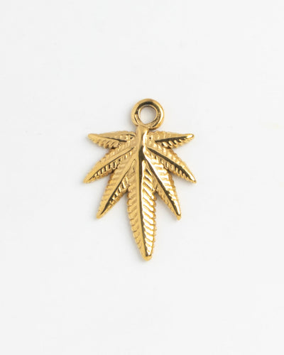 Gold Charm Cannabis Leaf