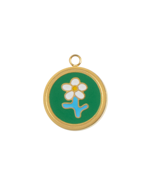 Gold Charm Flower Medallion