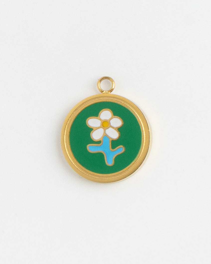 Gold Charm Flower Medallion