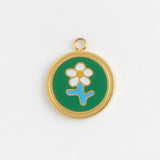 Gold Charm Flower Medallion