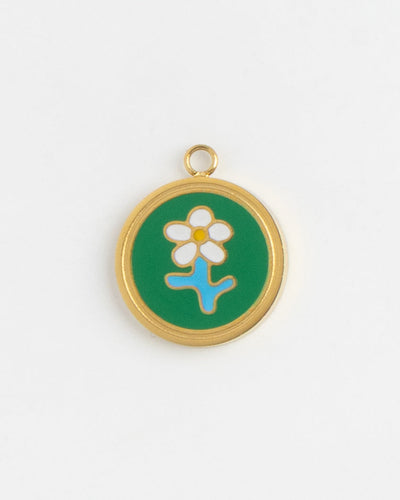 Gold Charm Flower Medallion