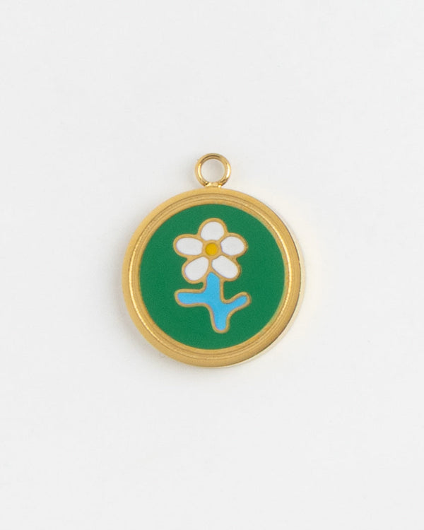 Gold Charm Flower Medallion