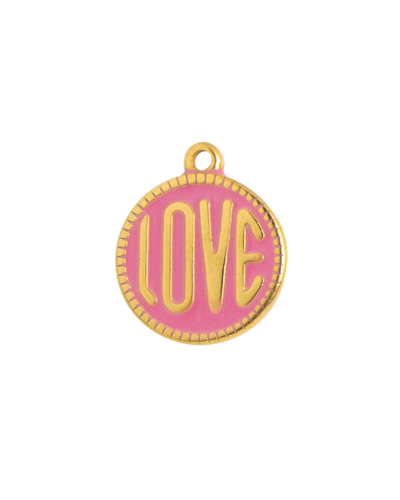 Gold Charm Love Medallion