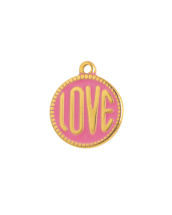 Gold Charm Love Medallion