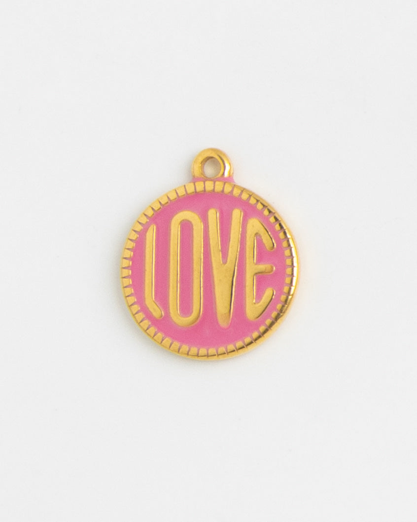 Gold Charm Love Medallion