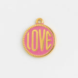 Gold Charm Love Medallion