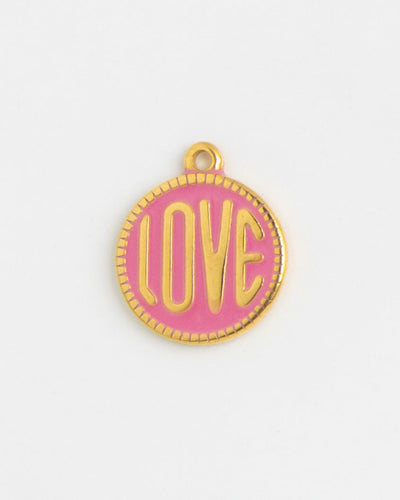 Gold Charm Love Medallion