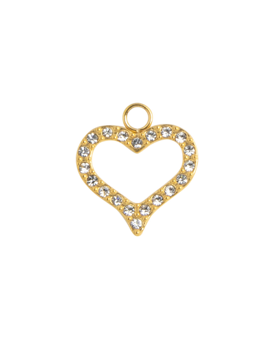 Gold Charm Crystal Heart II