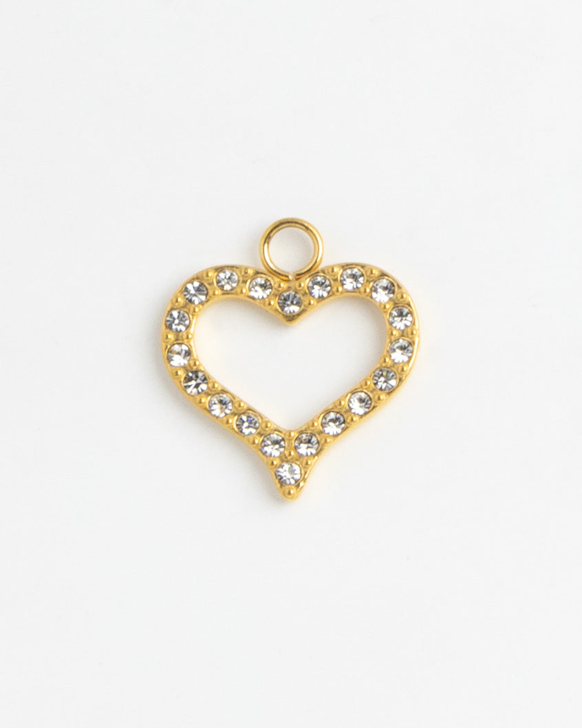 Gold Charm Crystal Heart II
