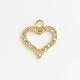 Gold Charm Crystal Heart II