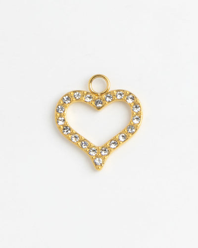 Gold Charm Crystal Heart II