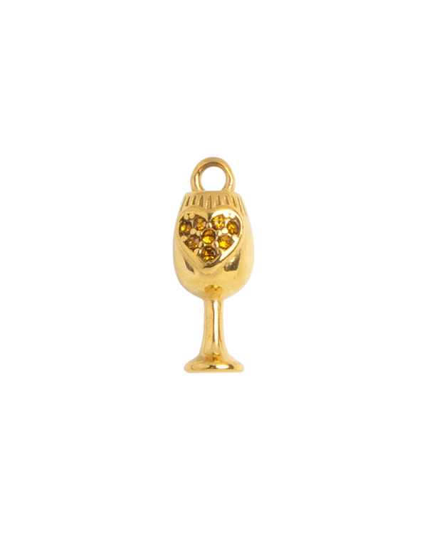 Gold Charm Crystal Goblet