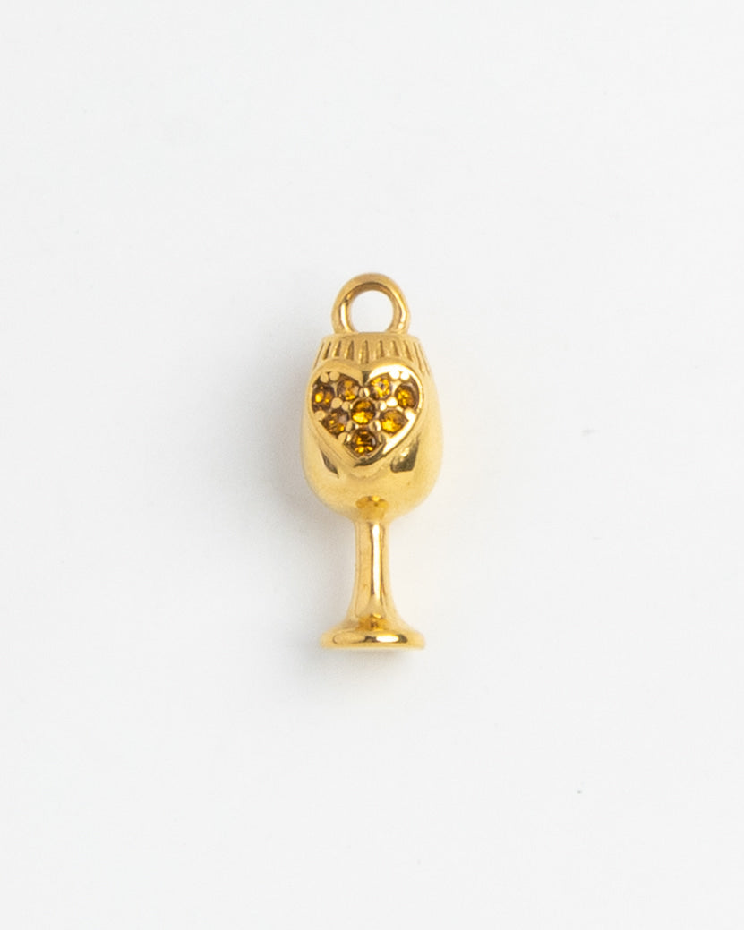 Gold Charm Crystal Goblet
