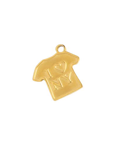 Gold Charm I Love NY Shirt