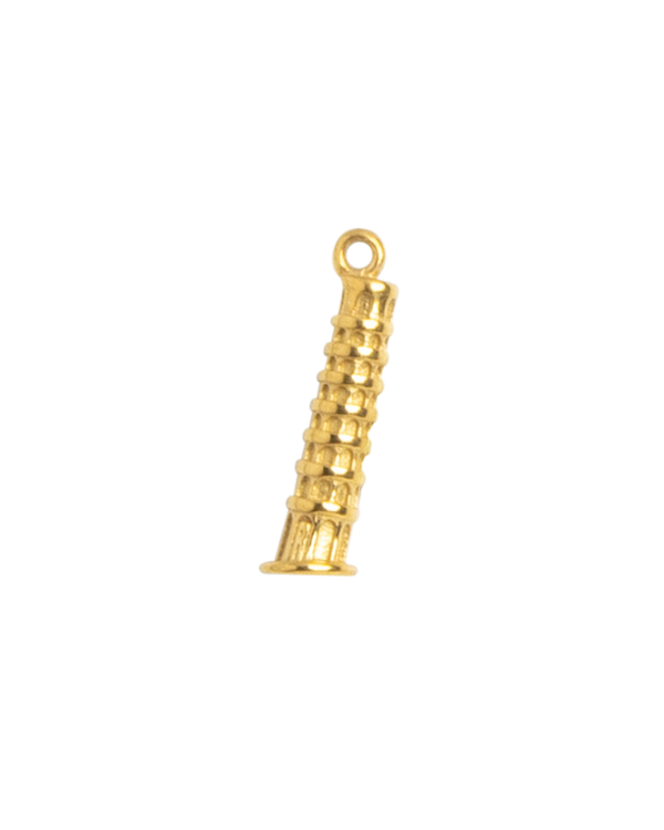 Gold Charm Leaning Tower of Pisa