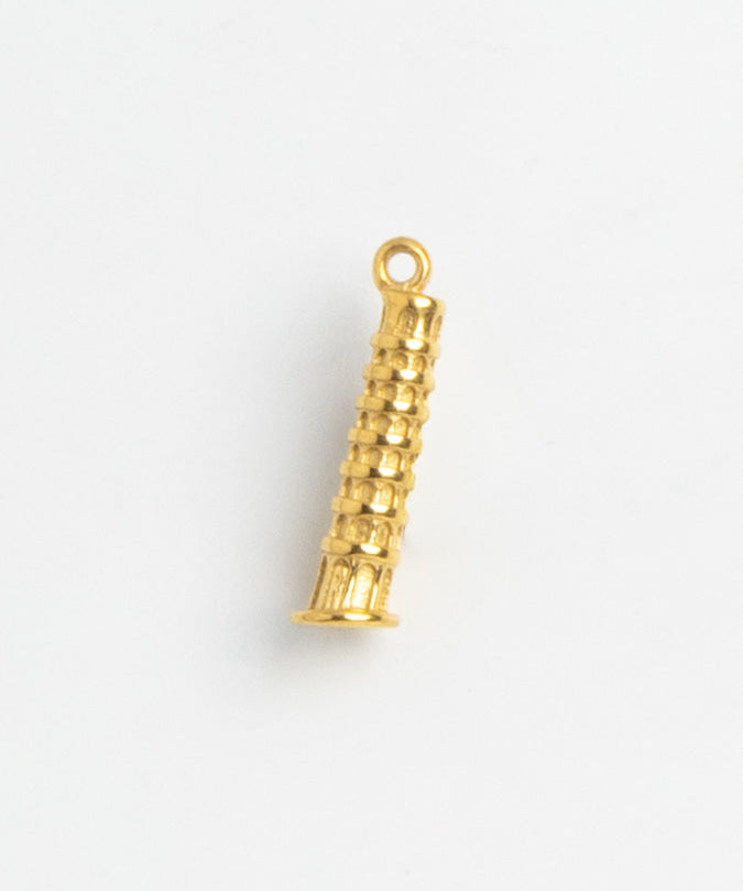Gold Charm Leaning Tower of Pisa