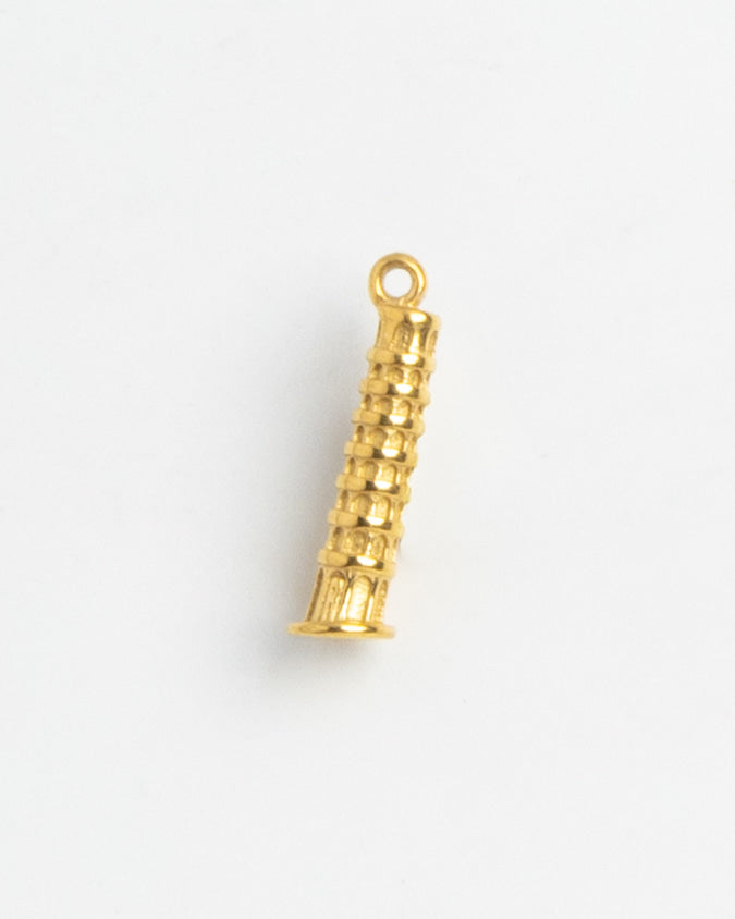 Gold Charm Leaning Tower of Pisa