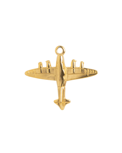 Gold Charm Vintage Airplane