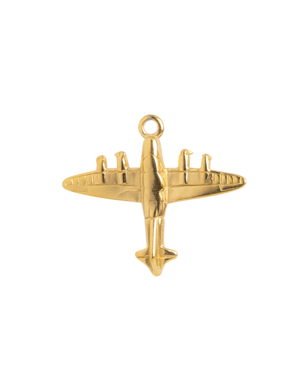 Gold Charm Vintage Airplane
