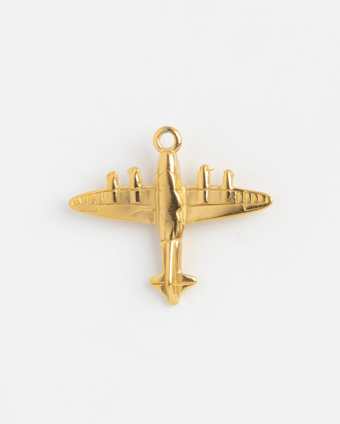 Gold Charm Vintage Airplane