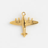 Gold Charm Vintage Airplane