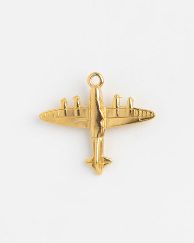 Gold Charm Vintage Airplane