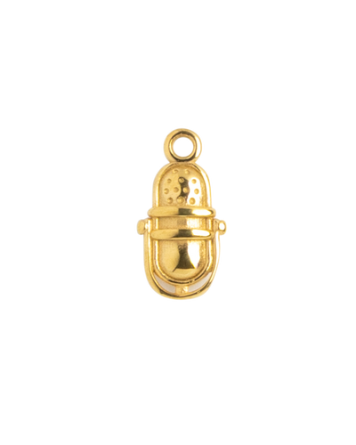 Gold Charm Vintage Microphone