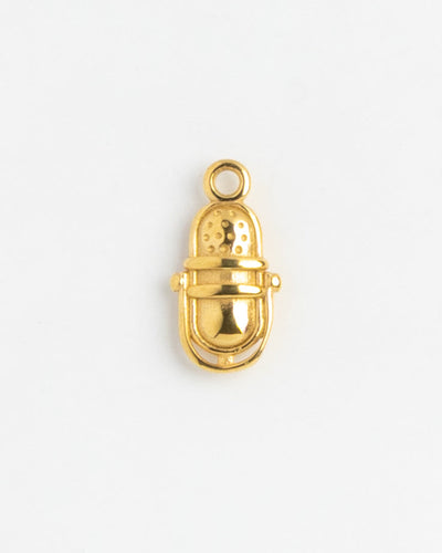 Gold Charm Vintage Microphone