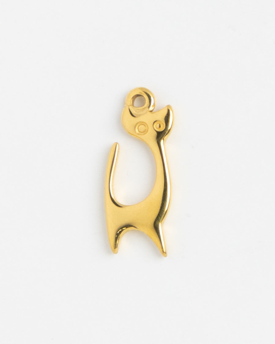 Gold Charm Playful Cat