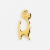 Gold Charm Playful Cat
