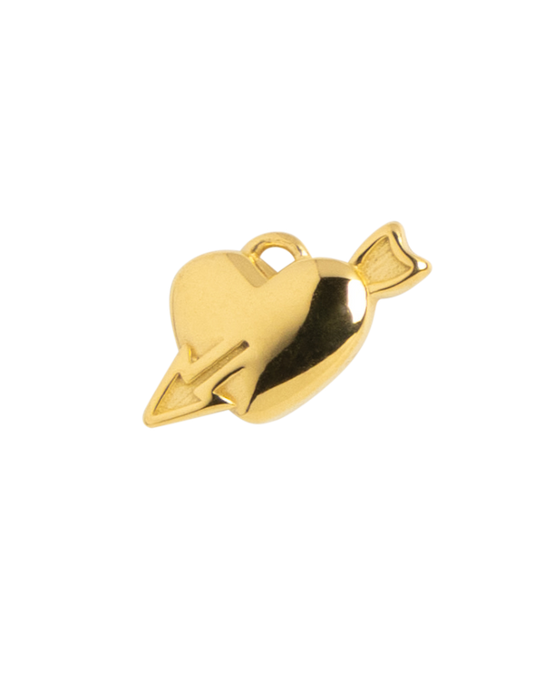 Gold Charm Arrow Heart