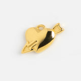 Gold Charm Arrow Heart