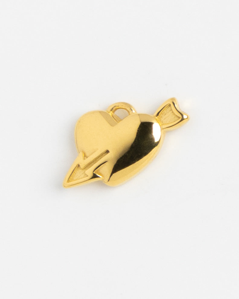 Gold Charm Arrow Heart
