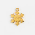 Gold NYC snowflake charm