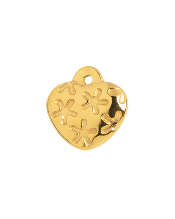 Gold Charm Snowflake Heart