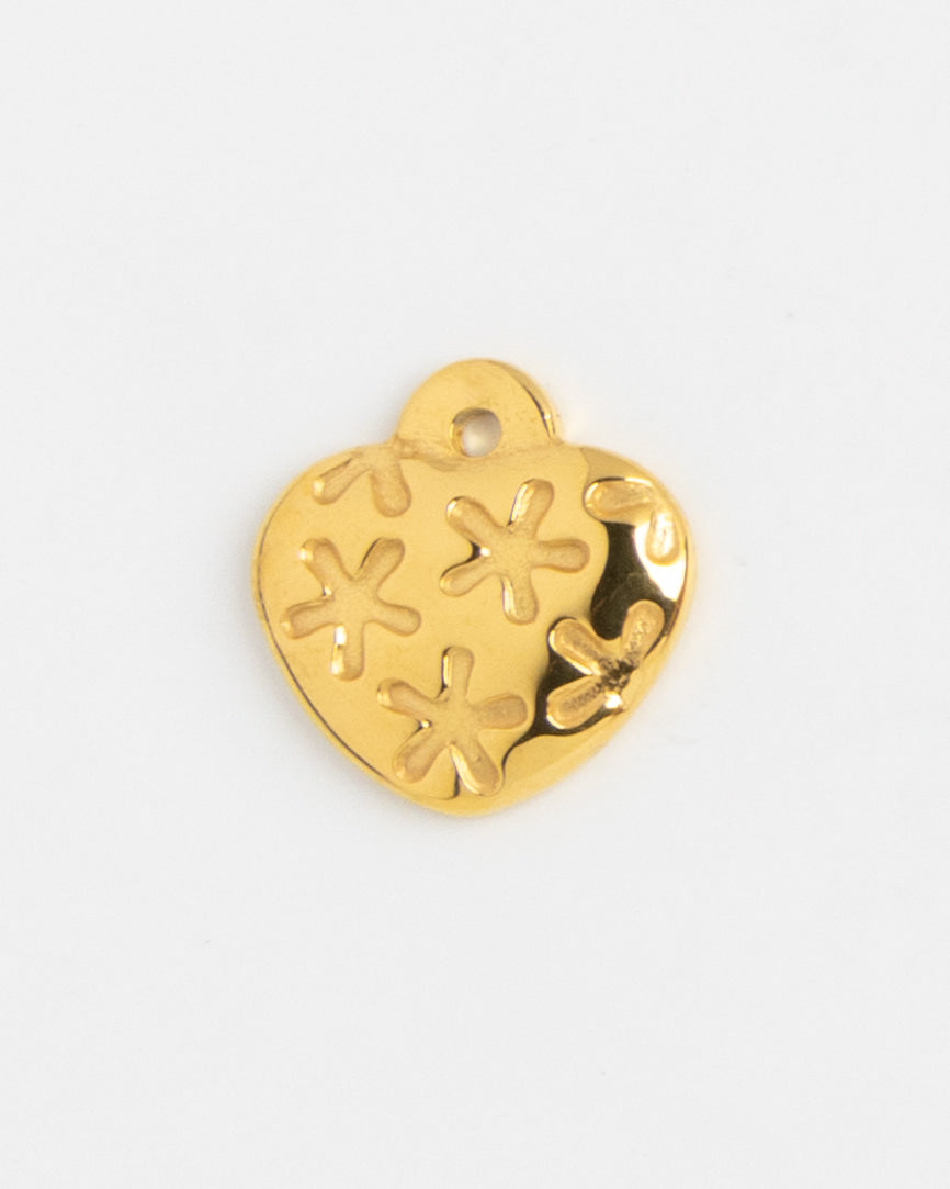 Gold Charm Snowflake Heart